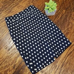 Banana Republic Navy w Cream Dot Skirt